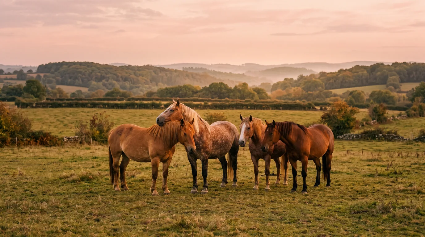 Les chevaux du Ecurie Shirley Boussard en liberté, Haute-Vienne